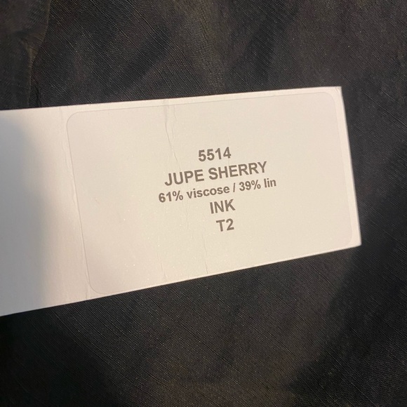 Manuelle Guibal Jupe Sherry viscose linen skirt Black size 2 - Picture 4 of 7